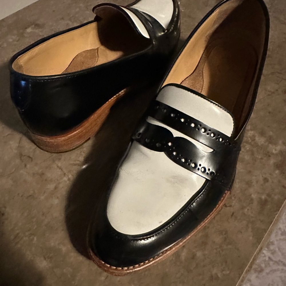 Office of Angela Scott “Ms Madison” black and white loafer - Picture 6 of 9